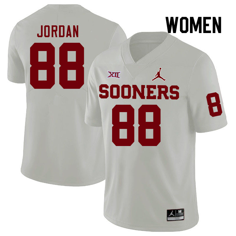 Women #88 Jacob Jordan Oklahoma Sooners College Football Jerseys Stitched-White